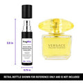 Versace Yellow Diamond, presented as an independently repacked FragMini 5 mL / 0.17 oz eau de toilette travel spray. Original retail bottle and packaging are not included.